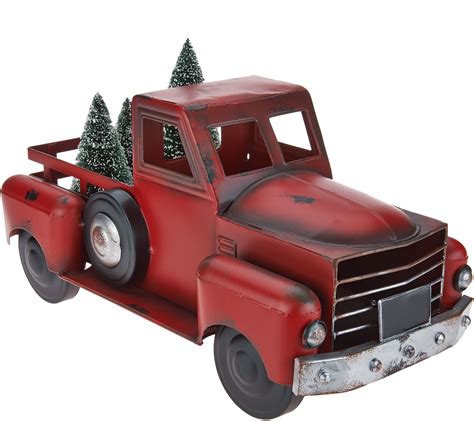 Large Red Metal Christmas Truck Red Trucks Have Become A Classic In