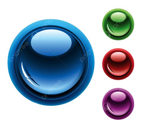 Glossy Button Vector Hd Png Images Glossy Buttons Set Vector