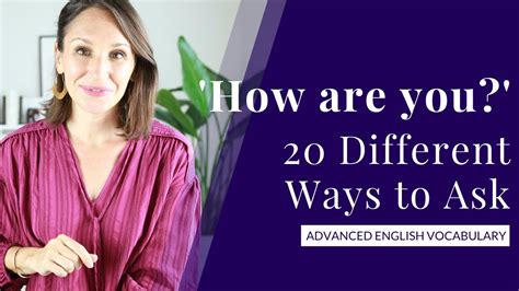 20 Ways To Ask How Are You In English Expand Your Vocabulary Youtube