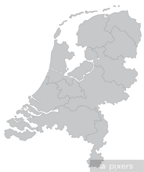 Je eigen foto gebruiken of een kaart kiezen uit onze ruime collectie. Sticker De Kaart van Nederland • Pixers® - We leven om te ...