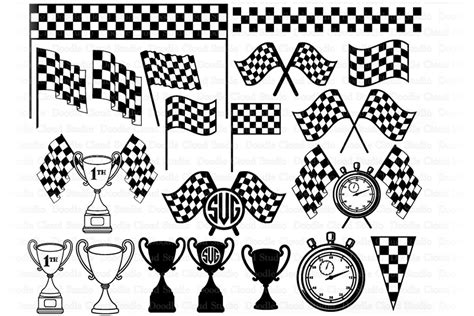 Download Race Flags SVG, Checkered Flag, Race Trophy Svg, Monogram ...