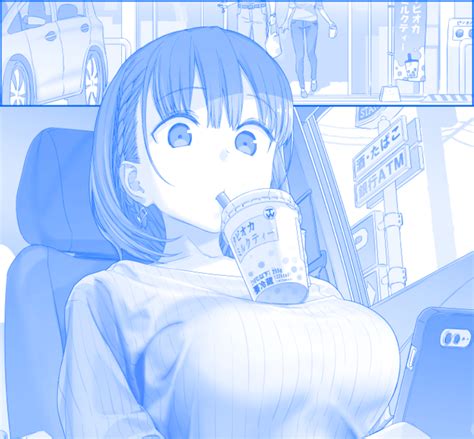 Anime Girl Drinking Bubble Tea