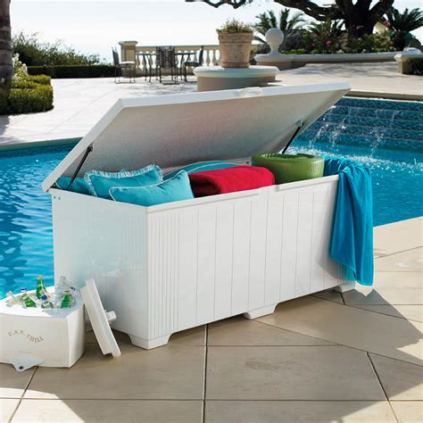 See more ideas about shed storage, pool towel storage, shed plans. Outdoor Patio Storage Chest | Patio storage, Pool storage, Pool furniture