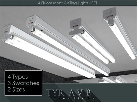 The Sims Resource 4 Florescent Ceiling Lights Set
