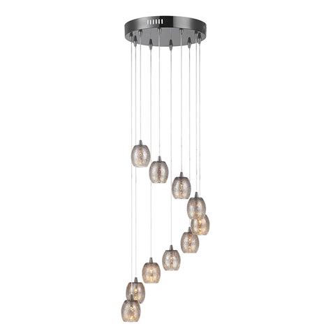 Cluster Ceiling Pendant 7 Light G4 Fitting With Glass Shades Clearance