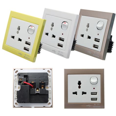 New Home Universal Wall Face Plate Outlet Dual 2 Usb Port Electric Wall