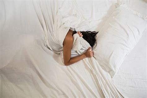 Woman Sleeping In The Bed By Stocksy Contributor Simone Wave Stocksy