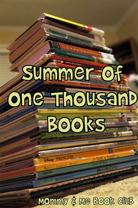 Mommy And Me Book Club Summer Of One Thousand Books