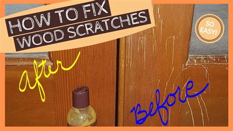 How To Fix Wood Scratches Easy Youtube