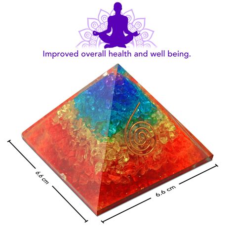 7 Seven Chakra Orgone Pyramid Balancing Energy Reiki Healing Chakra