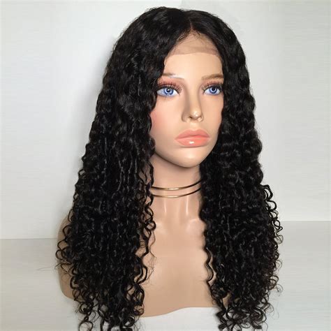22 Off Middle Part Long Deep Wave Curly Lace Front