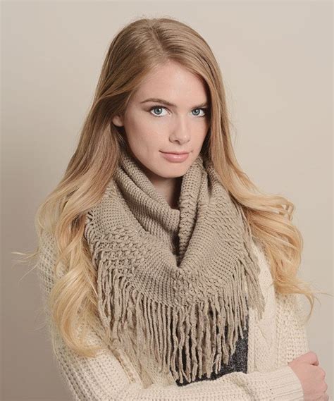 Look At This Mocha Pointelle Fringe Infinity Scarf On Zulily Today