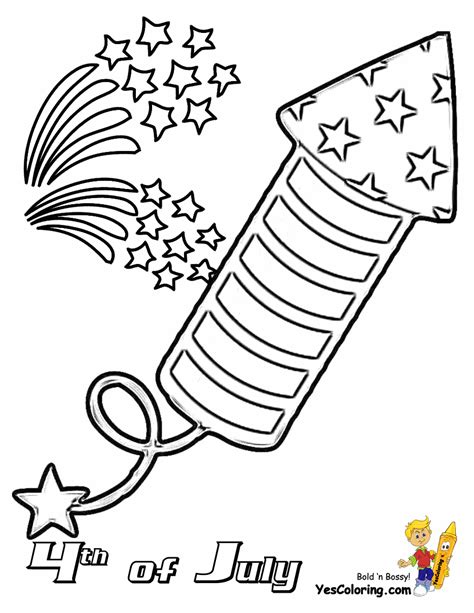 Get crafts, coloring pages, lessons, and more! July 4th Coloring Page of Firecracker | Coloring pages for ...