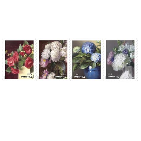 Flowers From The Garden Strip Of 100 Usps Forever First Class Postage
