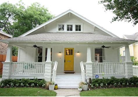 Yellow Door Craftsman Bungalow Exterior Traditional Home Exteriors