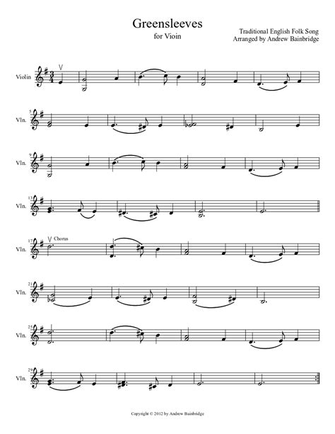 Learn greensleeves melody on the piano. Greensleeves for Violin Sheet music | Download free in PDF or MIDI | Musescore.com