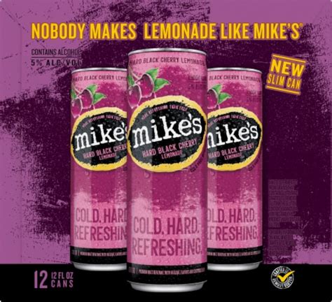 Mikes Black Cherry Hard Lemonade 12 Cans 12 Fl Oz Fred Meyer