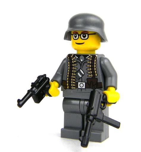 German Ww2 Soldier Mp40 Wehrmacht Minifigure Sku22 Army Made Wreal