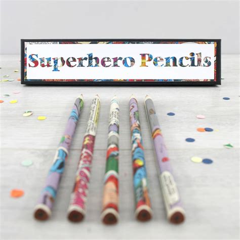 Set Of Five Superhero Pencils By Six0six Design