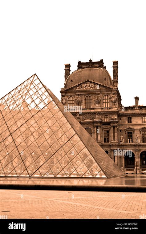 France Paris Musee Louvre Entrance Pyramid Stock Photo Alamy