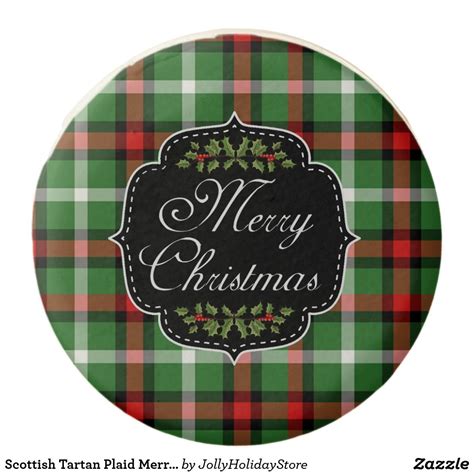 Scottish shortbread cookies recipe & video. Scottish Tartan Plaid Merry Christmas Oreo Cookies | Merry ...