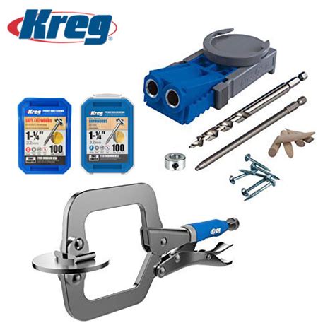 Kreg Metric R3 Jig Pocket Hole System With Free 2 Face Clamp Set