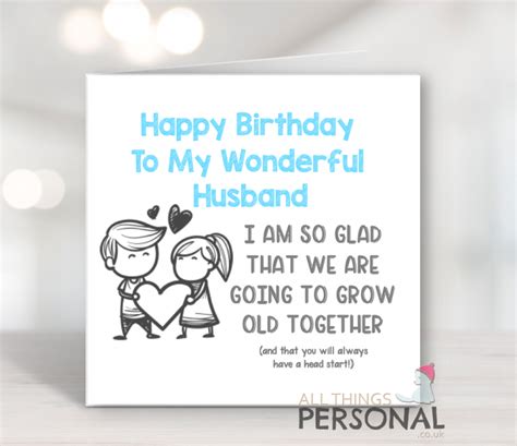 Grow Old Together Birthday Card All Things Personal