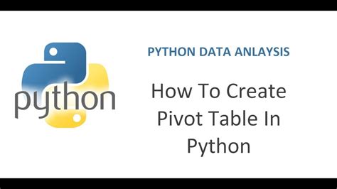 Python Pandas Tutorial 13 How To Create Pivot Table In Python Pandas