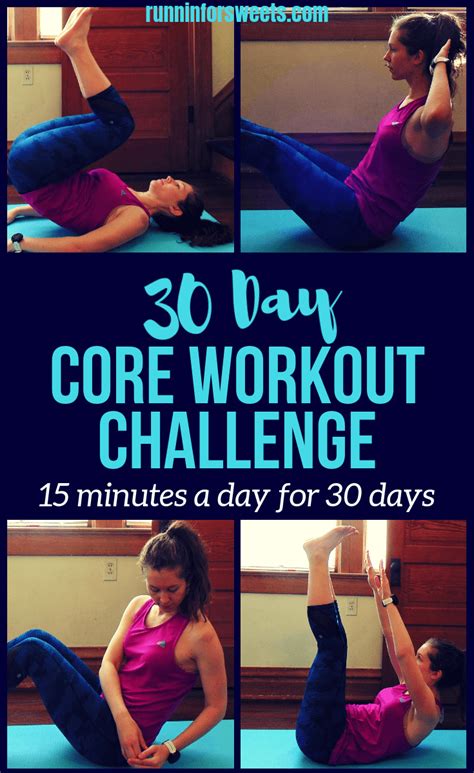 30 Day Core Workout Challenge Runnin For Sweets Core Workout