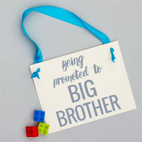 Being Promoted To Big Brother Banner Sign For Older Sibling Second Kid
