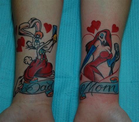 Roger And Jessica Rabbit Tattoo By Joseph Haefs Rabbit Tattoos