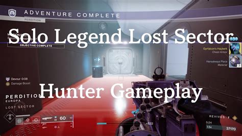 Destiny 2 Solo Flawless Legend Lost Sector Perdition Hunter Gameplay