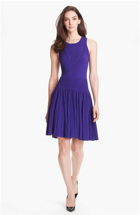 Milly Josephine Pleated Fit And Flare Dress Nordstrom