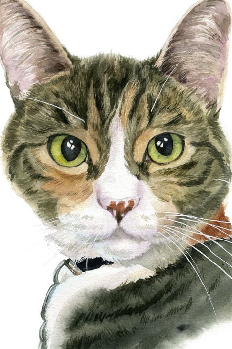 Custom Cat Portrait Pet Portrait Painting Personalized Etsy In 2021