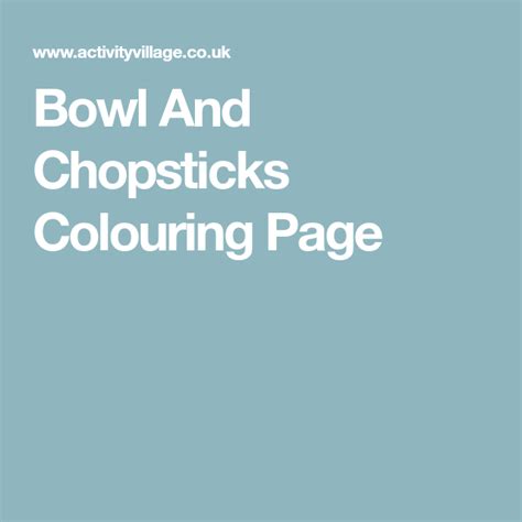 120 likes · 1 talking about this. Bowl And Chopsticks Colouring Page | Chopsticks