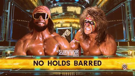 No Holds Barred Match Randy Savage Vs Ultimate Warrior WWE 2K16