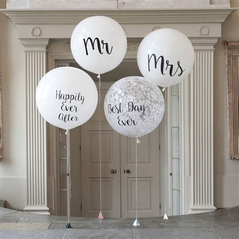 Set Of Four Wedding Giant Balloons By Bubblegum Balloons