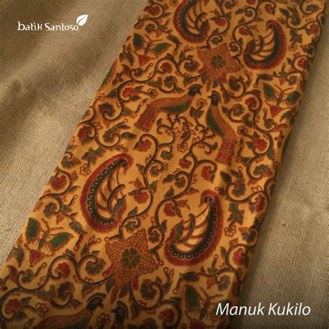 Jual Batik Santoso Manuk Kukilo Kain Batik Sogan Colet Shopee Indonesia