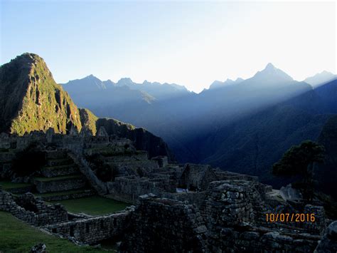 Sunrise In Machu Picchu Machu Picchu Inca Eye Catching Colors Peru