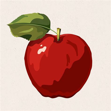 Red Apple Design Element Vector Free Image By Aew