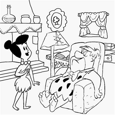 Free Flintstone Coloring Pages Coloring Home The Best Porn Website