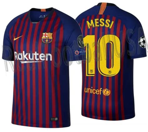 Nike Lionel Messi Fc Barcelona Uefa Champions League Youth Home Jersey