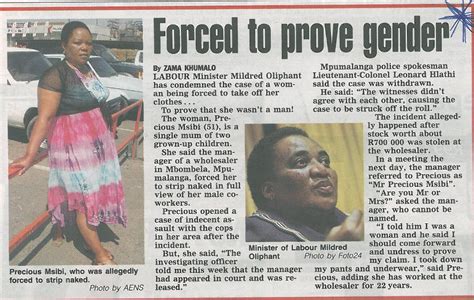 Forced To Prove Gender Daily Sun Gender Links