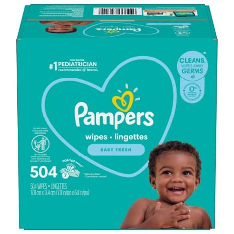 Pampers Complete Clean Baby Fresh Wipes Pop Top Packs 7 Pk 72 Ct