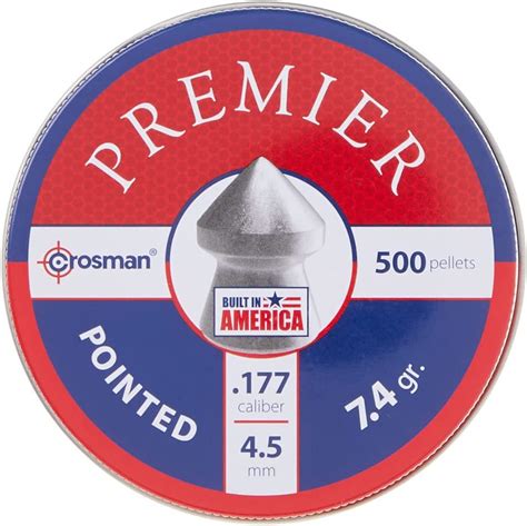 Crosman Premier Pointed Pellets 177 Caliber 45mm 74 Gr 500 Count
