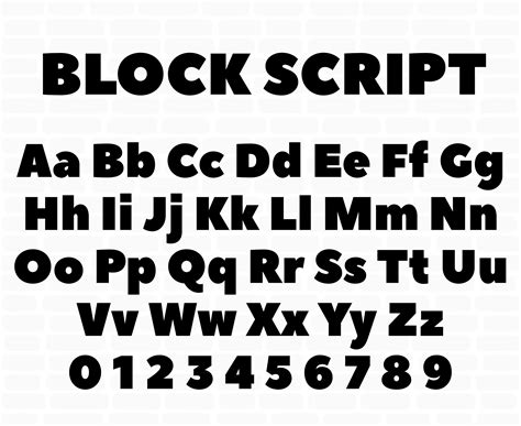 Buy Block Font Svg Bold Font Svg Block Font For Boys Block Font For