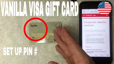 How To Set Up Pin On Vanilla Visa T Card 🔴 Youtube