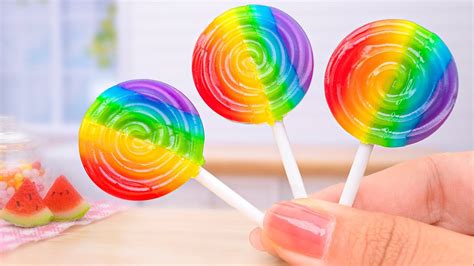 🍭 Satisfying Yummy Miniature Rainbow Lollipop Candy Recipe 🍭 Easy Tiny