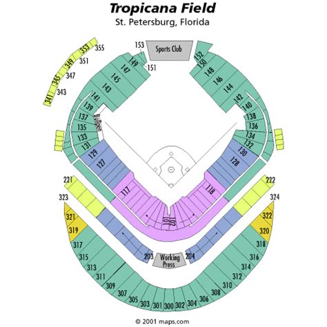 Tropicana Field Seating Chart With Seat Numbers Elcho Table