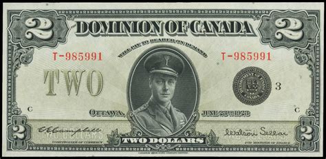 Value Of June 23rd 1923 2 Bill From The Dominion Of Canada Canadian